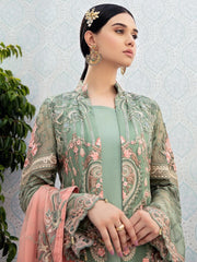 Ramsha Rangoon Luxury Chiffon Vol-6 Embroidered 3Pc Suit D-608 - FaisalFabrics.pk