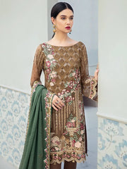 Ramsha Rangoon Luxury Chiffon Vol-6 Embroidered 3Pc Suit D-610 - FaisalFabrics.pk
