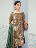Ramsha Rangoon Luxury Chiffon Vol-6 Embroidered 3Pc Suit D-610 - FaisalFabrics.pk