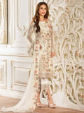 Ramsha Rangoon Luxury Chiffon Vol-4 Embroidered 3Pc Suit D-404 - FaisalFabrics.pk