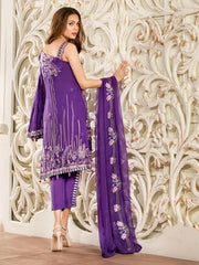 Ramsha Rangoon Luxury Chiffon Vol-4 Embroidered 3Pc Suit D-405 - FaisalFabrics.pk