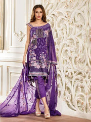 Ramsha Rangoon Luxury Chiffon Vol-4 Embroidered 3Pc Suit D-405 - FaisalFabrics.pk
