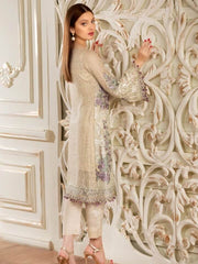 Ramsha Rangoon Luxury Chiffon Vol-4 Embroidered 3Pc Suit D-406 - FaisalFabrics.pk