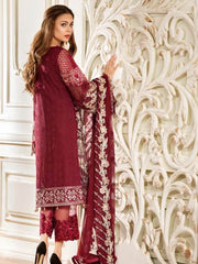 Ramsha Rangoon Luxury Chiffon Vol-4 Embroidered 3Pc Suit D-407 - FaisalFabrics.pk