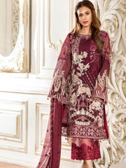 Ramsha Rangoon Luxury Chiffon Vol-4 Embroidered 3Pc Suit D-407 - FaisalFabrics.pk
