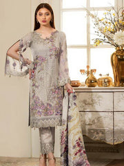 Ramsha Rangoon Luxury Chiffon Vol-4 Embroidered 3Pc Suit D-408 - FaisalFabrics.pk