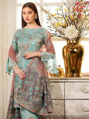 Ramsha Rangoon Luxury Chiffon Vol-4 Embroidered 3Pc Suit D-409 - FaisalFabrics.pk