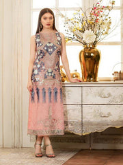 Ramsha Rangoon Luxury Chiffon Vol-4 Embroidered 3Pc Suit D-410 - FaisalFabrics.pk