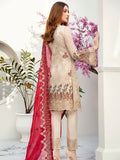 Ramsha Rangoon Luxury Chiffon Vol-5 Embroidered 3Pc Suit D-502 - FaisalFabrics.pk