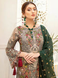 Ramsha Rangoon Luxury Chiffon Vol-5 Embroidered 3Pc Suit D-507 - FaisalFabrics.pk
