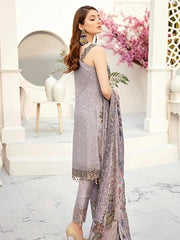 Ramsha Rangoon Luxury Chiffon Vol-5 Embroidered 3Pc Suit D-508 - FaisalFabrics.pk