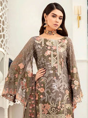 Ramsha Rangoon Luxury Chiffon Vol-5 Embroidered 3Pc Suit D-509 - FaisalFabrics.pk