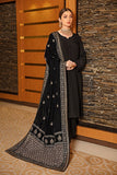 Ramsha Raw Silk with Embroidered Velvet Shawl Unstitched 3Pc Suit V-209 - FaisalFabrics.pk
