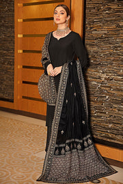 Ramsha Raw Silk with Embroidered Velvet Shawl Unstitched 3Pc Suit V-209 - FaisalFabrics.pk