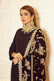 Ramsha Raw Silk with Embroidered Velvet Shawl Unstitched 3Pc Suit V-210 - FaisalFabrics.pk