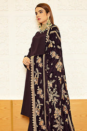Ramsha Raw Silk with Embroidered Velvet Shawl Unstitched 3Pc Suit V-210 - FaisalFabrics.pk