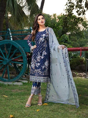 Ramsha Luxury Chiffon Vol-18 Embroidered 3Pc Suit F-1804 - FaisalFabrics.pk