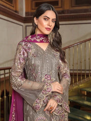 Ramsha Luxury Chiffon Vol-18 Embroidered 3Pc Suit F-1808 - FaisalFabrics.pk