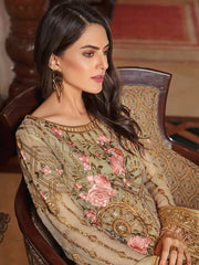 Ramsha Luxury Chiffon Vol-18 Embroidered 3Pc Suit F-1811 - FaisalFabrics.pk