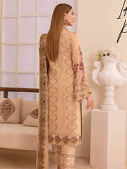 Ramsha Chevron Vol-04 Luxury Chiffon Unstitched 3pc Suit A-410 - FaisalFabrics.pk
