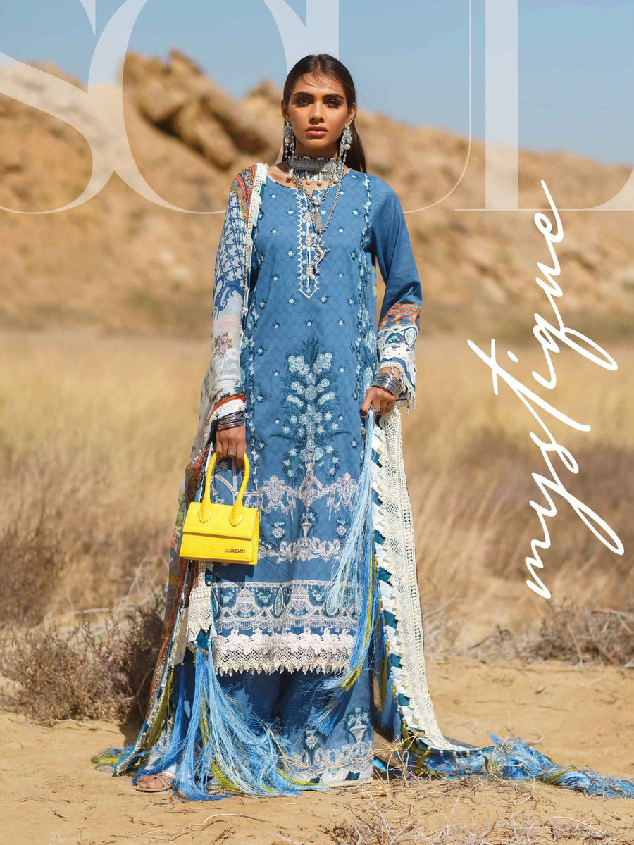 Rang Rasiya Premium Lawn 2021 Embroidered 3 Piece Suit RR-06 - FaisalFabrics.pk