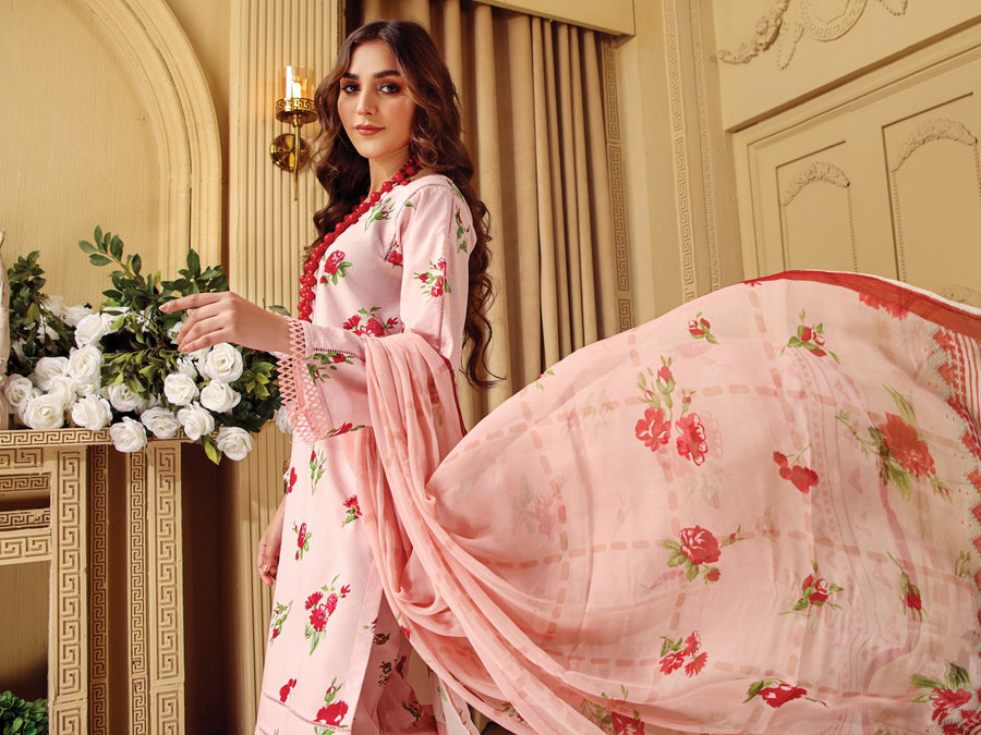 Rang e Bahar by Humdum Unstitched Printed Lawn 3Pc Suit D-04