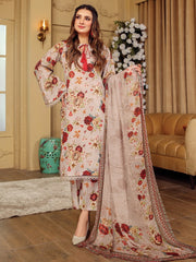 Rang e Bahar by Humdum Unstitched Printed Lawn 3Pc Suit D-07
