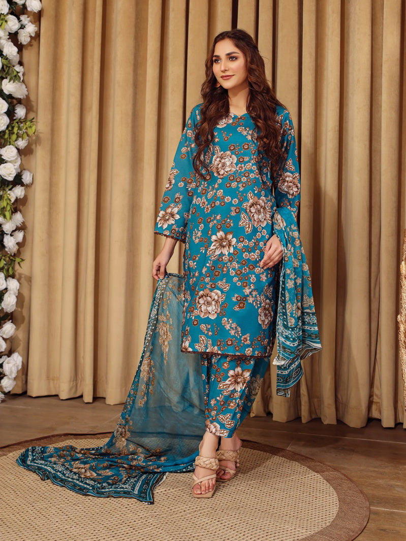Rang e Bahar by Humdum Unstitched Printed Lawn 3Pc Suit D-10