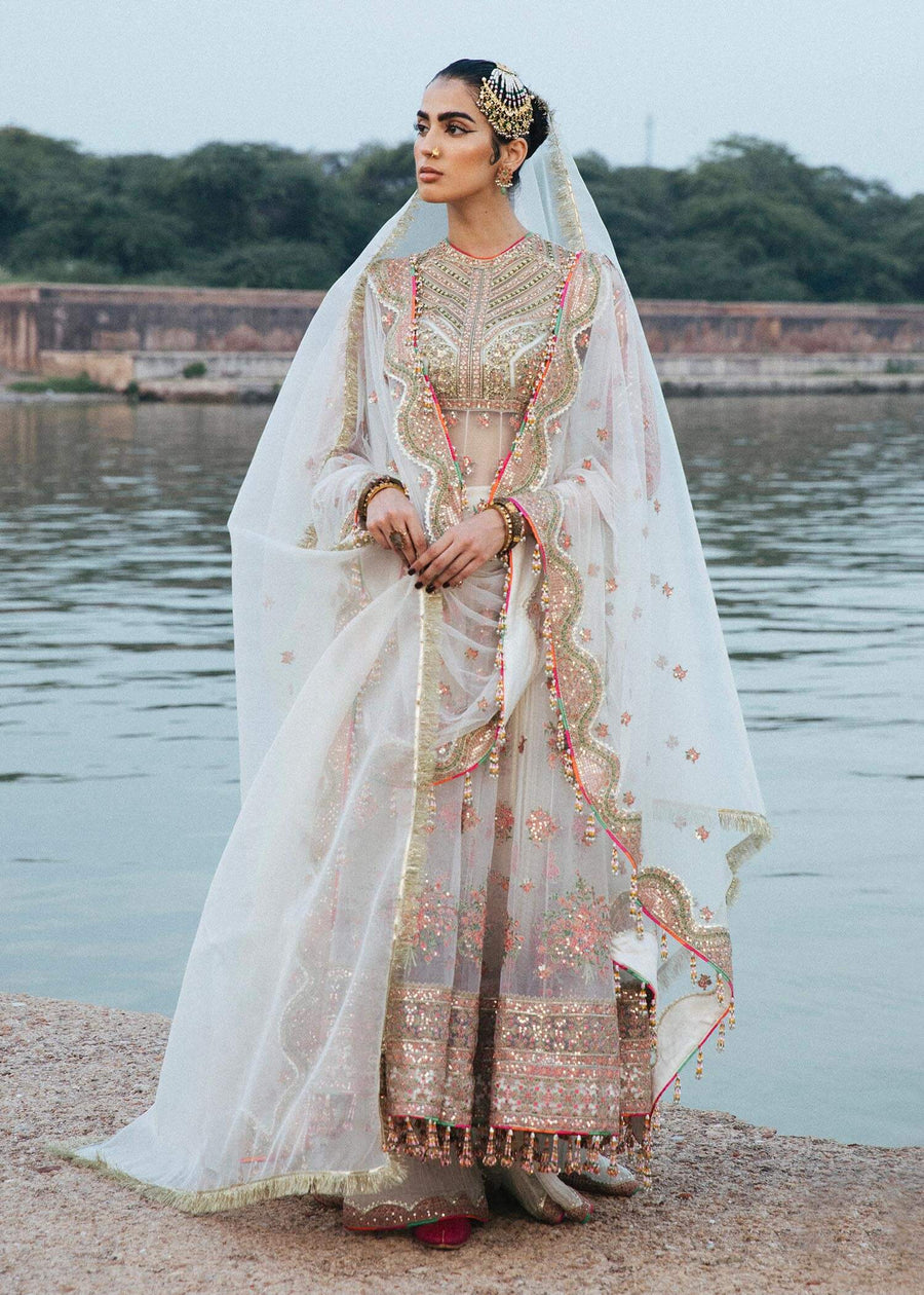 Paar by Hussain Rehar Festive Unstitched 3Pc Net Suit - Raya