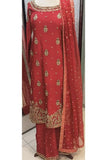 Sumaria’s Couture Formal Stitched 3Pc Suit - Red Beauty