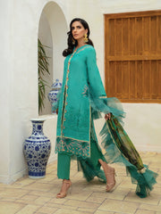 Roheenaz Embroidered Lawn Unstitched 3Pc Suit RNZ-04A Forest Dream