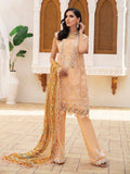 Roheenaz Embroidered Lawn Unstitched 3Pc Suit RNZ-08A Peach Peony