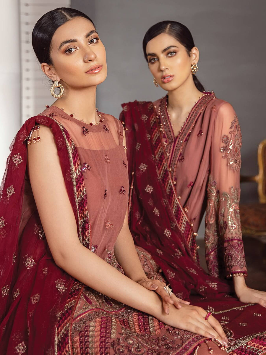 XENIA Formals Rohtas Wedding Edition Embroidered 3pc Suit R-04 Aryan - FaisalFabrics.pk