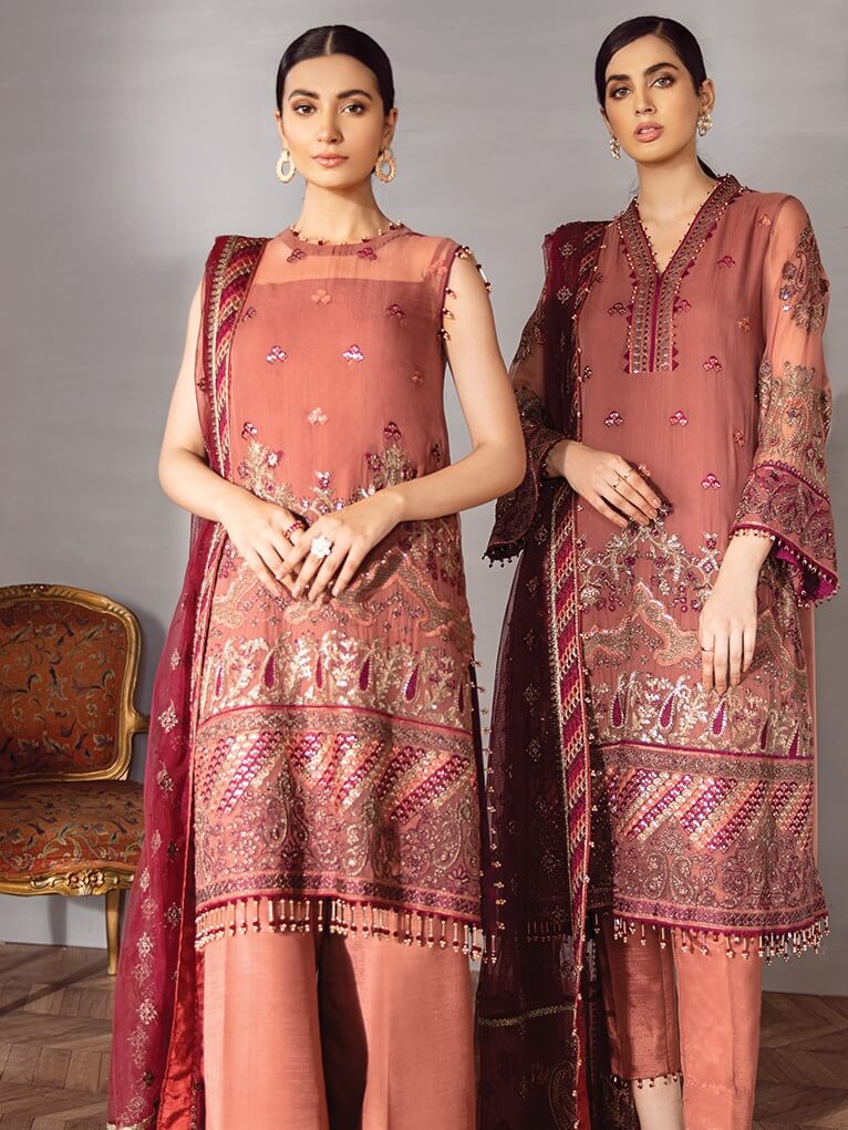 XENIA Formals Rohtas Wedding Edition Embroidered 3pc Suit R-04 Aryan - FaisalFabrics.pk