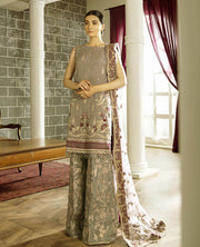 XENIA Formals Rohtas Wedding Edition Embroidered 3pc Suit R-08 Azul - FaisalFabrics.pk