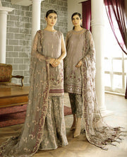 XENIA Formals Rohtas Wedding Edition Embroidered 3pc Suit R-08 Azul - FaisalFabrics.pk