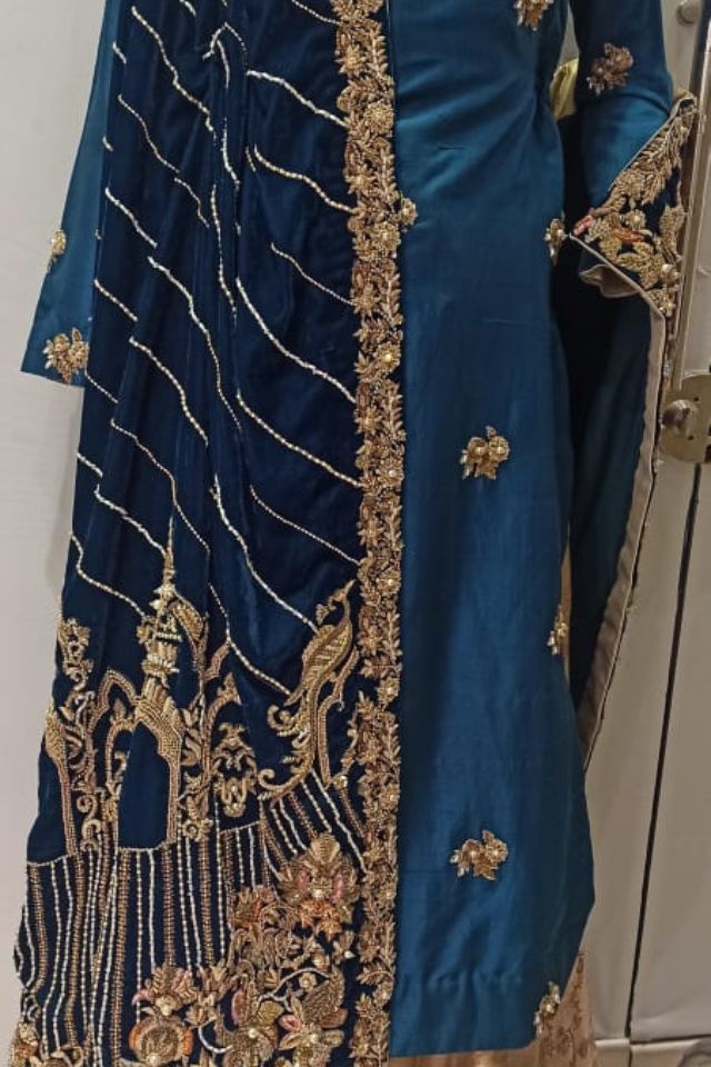 Sumaria’s Couture Formal Stitched 3Pc Suit - Royal Arch Garden