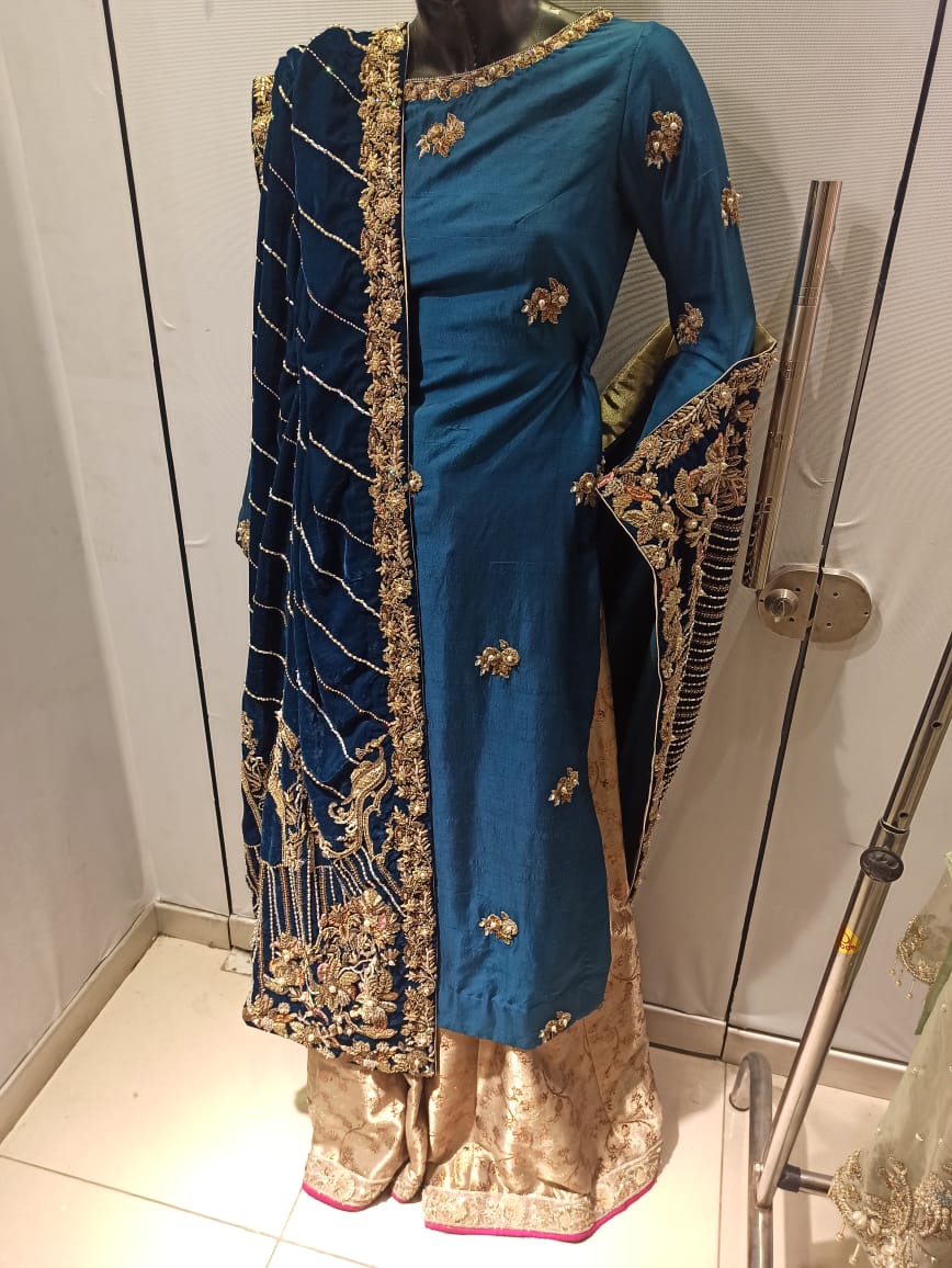 Sumaria’s Couture Formal Stitched 3Pc Suit - Royal Arch Garden