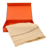 Dynasty Mens Pure Wool Super Fine Shawl Full Size - Royal Beige - FaisalFabrics.pk