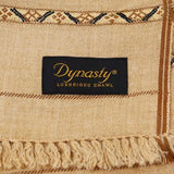 Dynasty Mens Pure Wool Super Fine Shawl Full Size - Royal Beige - FaisalFabrics.pk