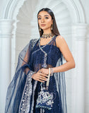 HemStitch Luxury Unstitched Embroidered Net 3Pc Suit HL-04 Rut