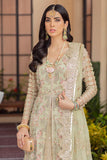 Serene Soiree Premium Formal Wedding Unstitched 3Pc Suit S-1031 OLIVE MOSS - FaisalFabrics.pk