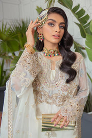 Serene Soiree Premium Formal Wedding Unstitched 3Pc Suit S-1032 PEARLY EVE - FaisalFabrics.pk