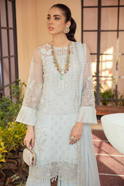 Serene Soiree Premium Formal Wedding Unstitched 3Pc Suit S-1033 MOON LIGHT - FaisalFabrics.pk