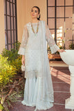 Serene Soiree Premium Formal Wedding Unstitched 3Pc Suit S-1033 MOON LIGHT - FaisalFabrics.pk