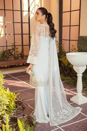Serene Soiree Premium Formal Wedding Unstitched 3Pc Suit S-1033 MOON LIGHT - FaisalFabrics.pk