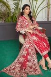 Serene Soiree Premium Formal Wedding Unstitched 3Pc Suit S-1034 CRIMSON ALLURE - FaisalFabrics.pk