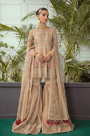 Serene Soiree Premium Formal Wedding Unstitched 3Pc Suit S-1036 SANDCASTLE - FaisalFabrics.pk