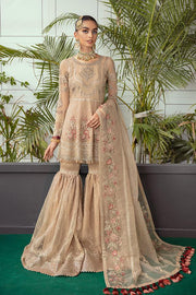 Serene Soiree Premium Formal Wedding Unstitched 3Pc Suit S-1036 SANDCASTLE - FaisalFabrics.pk