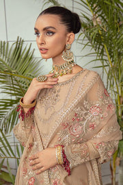 Serene Soiree Premium Formal Wedding Unstitched 3Pc Suit S-1036 SANDCASTLE - FaisalFabrics.pk